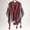 Wine Red, variant on Knit Shawl Wrap Poncho Cape for Women Ladies Knitted Cardigan Kimono with Fringe for Fall Winter