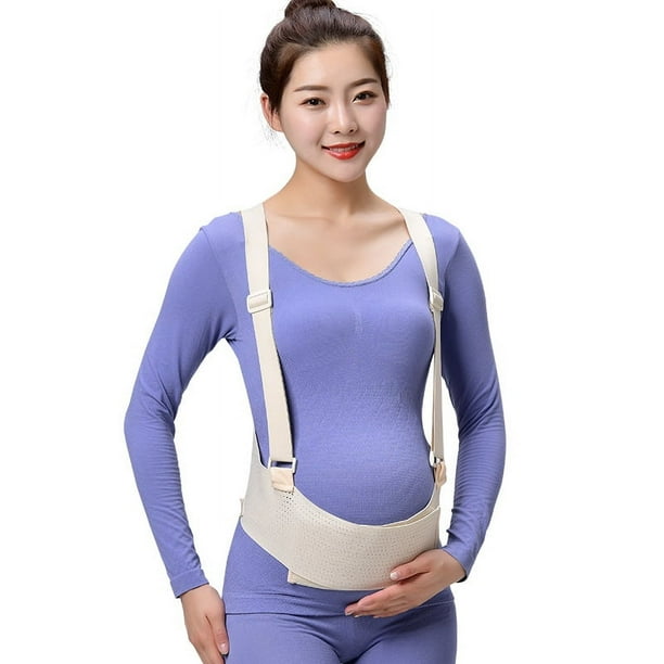 Banda de soporte para el vientre para el embarazo Cinturón de maternidad con hombro Banda de soporte para el vientre ajustable para mujeres embarazadas Dolor de abdomen, pélvico, cintura y espalda para todas las etapas del embarazo (Beige) brillar Electrónica