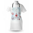 thumbnail image 3 of Christmas Apron Retro Style Famous Socks for Toy and Candy Bells and Snowflake Graphic Design, Unisex Kitchen Bib Apron with Adjustable Neck for Cooking Baking Gardening, White Red, by Ambesonne, 3 of 3