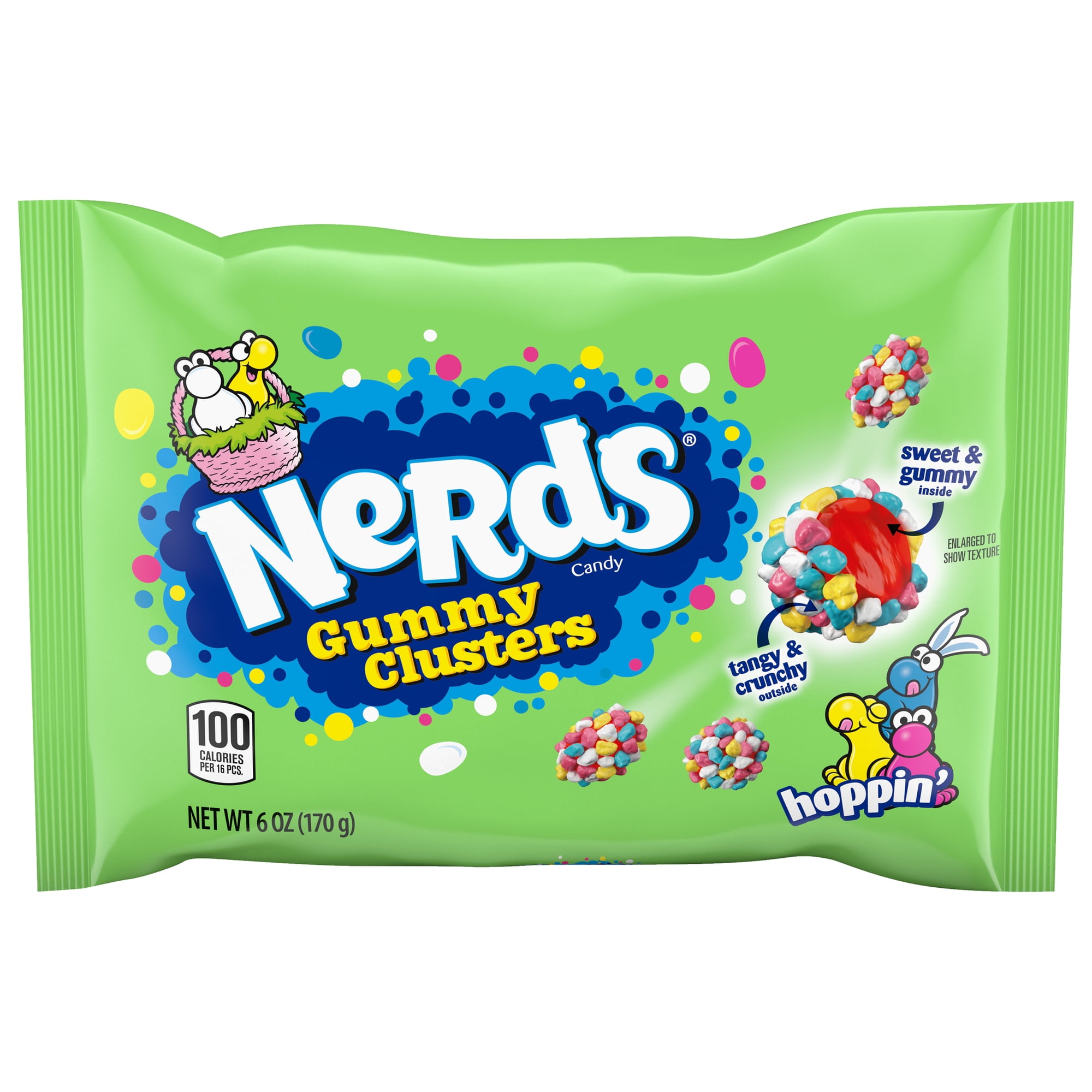 Nerds Hoppin Gummy Clusters Easter Candy, 6 oz, Pouch