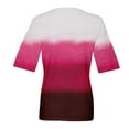 thumbnail image 4 of EHTMSAK Womens Golf Shirts 2024 Trendy V Neck Elbow Blouses Western Half Sleeve Fashion Lightweight Tunic Tops Red 2XL, 4 of 6