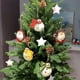 thumbnail image 3 of Paquete de 5 adornos de árbol de Navidad de doble cara de metal rústico de hojalata San, 3 of 5