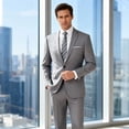 thumbnail image 2 of Cloudstyle Men's Slim Fit One Button Solid Suit Blazer Jacket Casual Party Sport Coat, 2 of 12