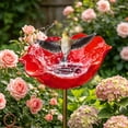 thumbnail image 4 of Kaireo Metal Bird Feeder Hanging Tray, Decorative Multicolor Art Design Bowl for Wild Bird Seed, Outdoor Feeder for Garden Yard Patio, 4 of 5