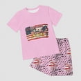 thumbnail image 6 of HCNTES Baby Boy's Outfit Independence Day Theme Cartoon Print Shorts For Litte Girls Casual Outdoor Wear 2 Piece Summer Set For Kids 2T 3T 4T(H03-Sky Blue,3-4 Years), 6 of 7