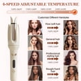 thumbnail image 6 of Automatic Curling Iron, Rotating Curling Wand with 4 Temp, 1.1″ Ceramic Barrel Hair Curler for Beach Waves, Anti-Scald Anti-Tangle, Yellow, 6 of 8