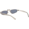 thumbnail image 4 of Geometric Rectangle Sunglasses Raised Nose Bridge Neutral Colored Lens 52mm (Matte Smoke / Smoke), 4 of 4