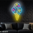 thumbnail image 3 of C-CRAFT Ice Cream Candy Neon Led Light Sign for Ice Cream Shop Wall Art Decor, 3 of 5