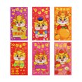 thumbnail image 1 of Maytalsory 6 Pcs Enveloppes Rouges Traditionnelles Chinoises en Papier Célébrations du Nouvel An Applications Larges Premium 208g, 6 Pcs 6.7 Pouces, 1 of 6
