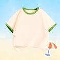 thumbnail image 5 of Bxsruta Kids' Thin and Loose Fit Short Sleeve T-Shirt with Round Neck and Block Design for Casual Wear, 5 of 6