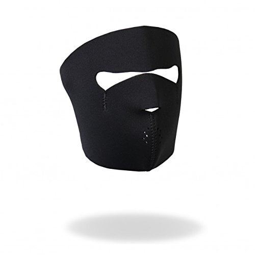Bikers Full Protection BLACK NEOPRENE FACE MASK, with Velcro Back