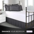 thumbnail image 2 of Ruffled Bed Skirt with Split Corners - Queen, Dove Grey, 21 Inch Drop Cotton Blend Bedskirt (Available in 14 Colors) - Blissford Dust Ruffle, 2 of 7