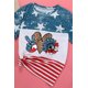 thumbnail image 1 of ABPHQTO Camiseta con gráfico de bloque de color de corazón de girasol de bandera estadounidense multicolor para mujer, 1 of 5