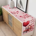 thumbnail image 4 of Pink Valentine's Day Table Runner 70 Inches Long Farmhouse Dress Scarves, Love Heart Truck Roses Gnomes Dining Tablerunner for Coffee Table/Kitchen Island/Party Décor, 13" x 70", 4 of 8