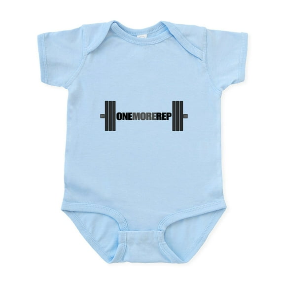 CafePress - ONE MORE REP ON WHITE Body Suit - Baby Light Bodysuit, Size Newborn - 24 Months