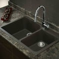 thumbnail image 2 of Transolid Radius 33'' L x 22'' W  Granite Double Offset Drop-in Kitchen Sink, 2 of 5