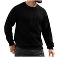 thumbnail image 5 of HAiming Men's Pullover Sweatshirt Casual Long Sleeve Crew Neck Shirt Soft Loose Solid Color Tops Fashion Clothes, 5 of 6