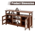 thumbnail image 4 of Costway 58'' TV Stand Entertainment Console Center W/ 2 Cabinets Up to 65'' Walnut, 4 of 11
