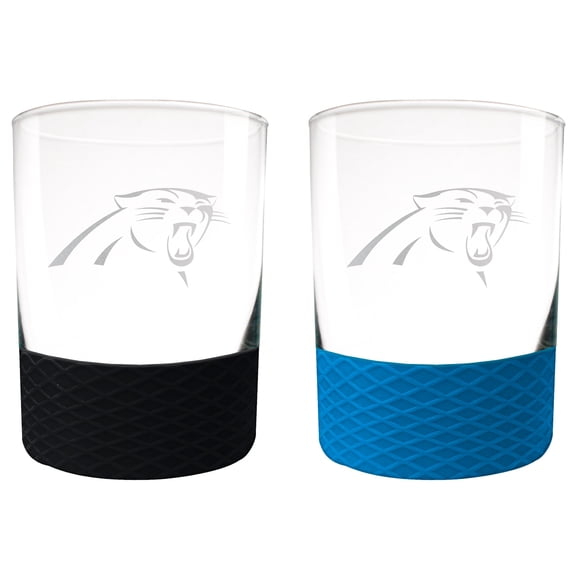 Carolina Panthers 14oz. Commissioner Rocks Glass Two-Piece Set