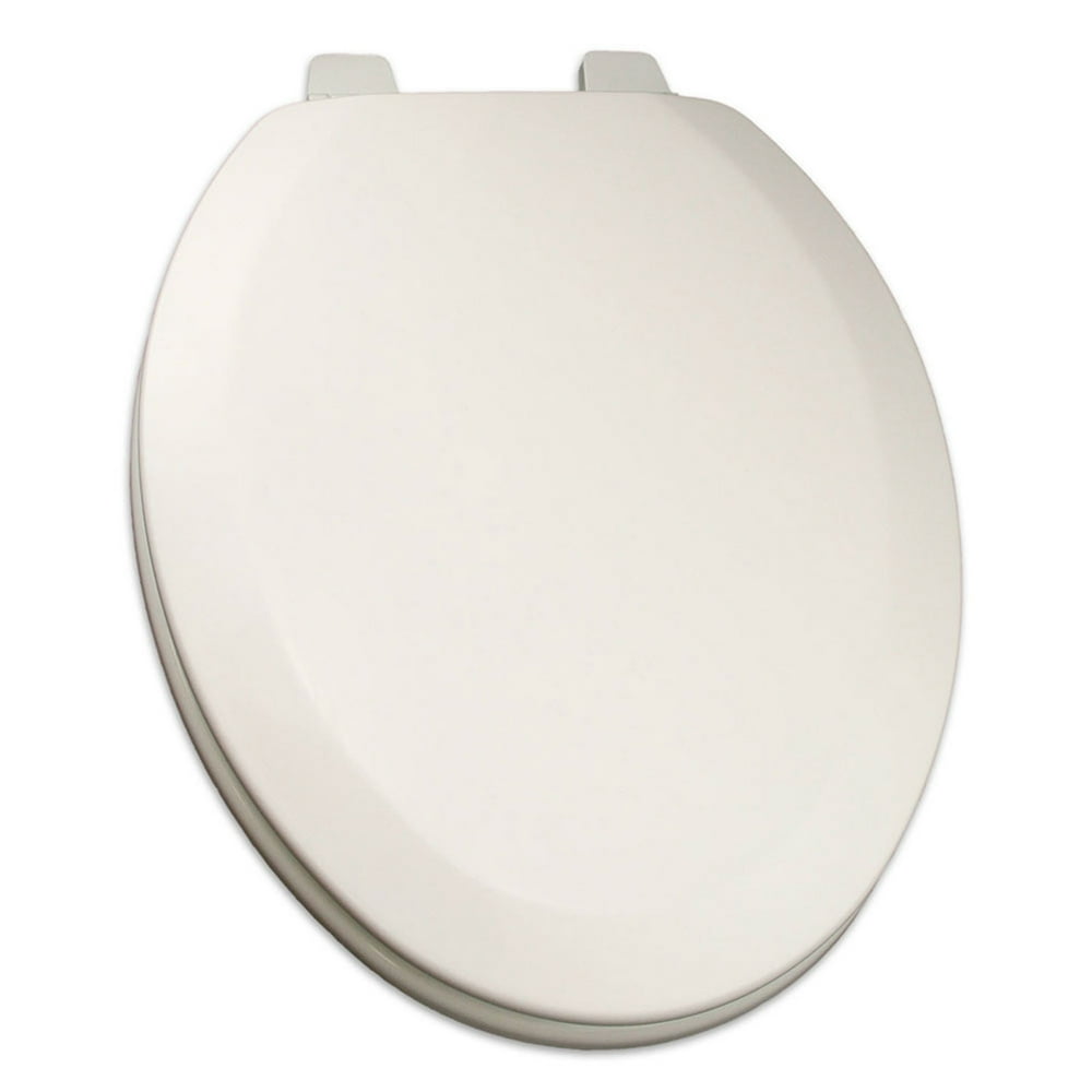 BathDecor Cotton White (Bright White) Deluxe Molded Wood Elongated Toilet Seat with Adjustable