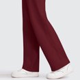 thumbnail image 3 of QUNYINEY Casual Sweatpants Women Straight Leg Running Workout Red Athletic Pant with Pockets Drawstring Red Relaxed Fit Elastic Waist Sweatpants, 3 of 5