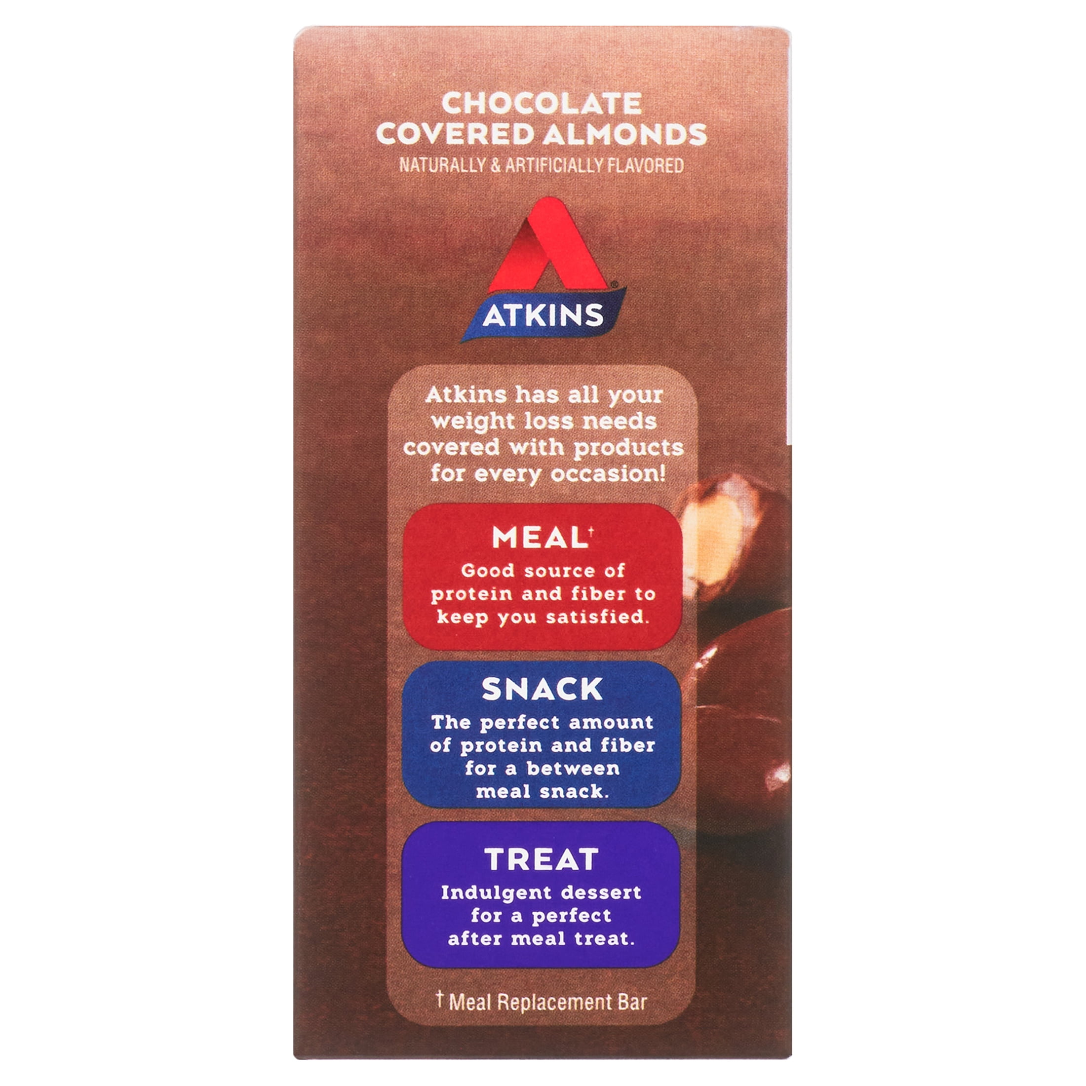 Atkins Endulge Treat, Chocolate Covered Almonds, Keto Friendly, 4/5ct Boxes