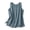 Blue, variant on Staron Women Linen Lace Trim Round Neck Sleeveless Solid Basic Casual Vacation Beach Loose Tank Tops Blouse, Green 3XL