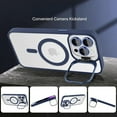 thumbnail image 4 of iPhone 16 Pro Case Shockproof Kickstand Heavy Duty Clear For Compatible With MagSafe With Camera Lens Protector Blue, 4 of 7