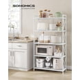 thumbnail image 2 of - Metal Storage Rack Shelving Unit with X Side Frames Dense Mesh . es for Entryway Kitchen Living Room Bathroom Industrial Style Ink UBSCB, 2 of 7
