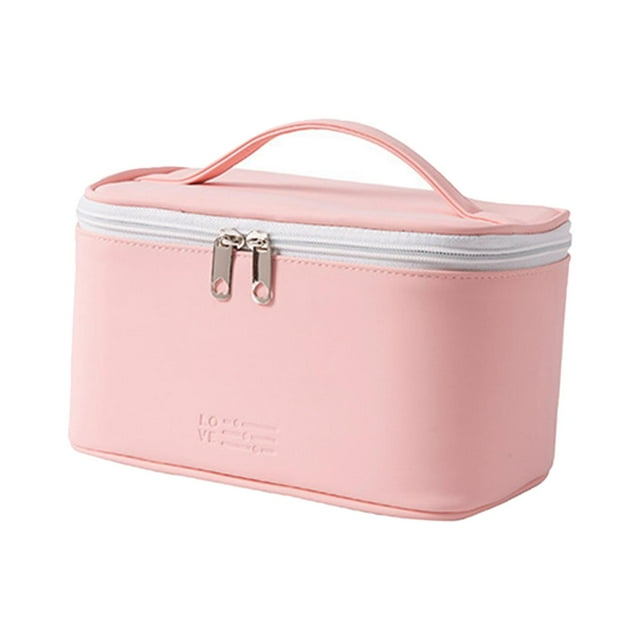 Bolsa de Maquillaje Pequeña shamjiam Estuche de Almacenamiento Resistente al Agua Rosado