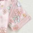 thumbnail image 5 of TOWED22 Infant Toddler Baby Girl Summer Clothes Bow Embroidery Short Sleeve T Shirts Top Shorts 2 Piece Summer Outfits Set(Pink,4-5 Y), 5 of 8