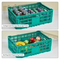 thumbnail image 3 of QinaQin Caja plegable de almacenamiento de 52 L, tipo milk crate de plástico reforzado, diseño colapsable y multiusos para garaje, cocina, oficina y organización diaria, 3 of 7