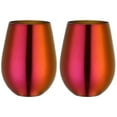 thumbnail image 1 of Lot de 2 Verres à Vin Sans Pied en Acier Inoxydable, Gobelet de Voyage Isolé pour Camping Magique Rouge, 1 of 5