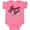 Hot Pink, variant on Inktastic Flower Girl Hand Lettering with Flowers Illustration Girls Baby Bodysuit