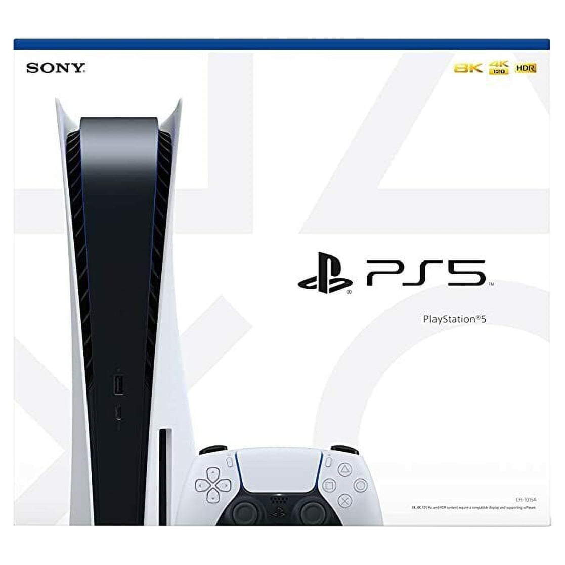 Sony Playstation 5 Disc Version Console with White Extra Controller and Dual Charging Station Bundle