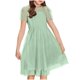 thumbnail image 3 of Vestido Largo Casual Vestido Casual de Polka de Moda para Niños con Falda de la Princesa de Manga Corta de Malla Y Falda de Gasa de Malla Vestido de la Princesa Del Bebé, 3 of 6