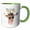 Green/White, variant on 3drose, Funny Chiweenie Dog in a Crown for a King of the Day Theme, 11oz Two-tone Green Mug