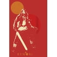 thumbnail image 2 of Women's Star Wars: Obi-Wan Kenobi Two Suns and Kenobi Outline Racerback Tank Top Red Heather Small, 2 of 4