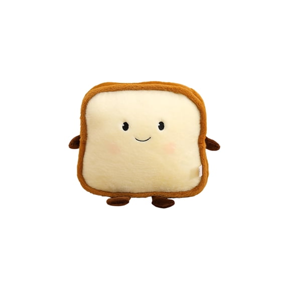 Toast Plush Toy, Soft Smiling Slice Bread Stuffed Doll, 1 Pack Adorable Cartoon Throw Pillow Toddlers, Home Bedroom Sofa Decor Birthday Gift for Toast Lovers Plush Collection