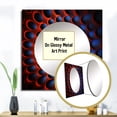 thumbnail image 3 of Designart "Gateways Moiré Lattice In Red And Blue I" Modern Geometric Square Mirror Wall Decor Modern - Large Blue Square Bathroom Mirror - Square Printed Wall Mirror Art, 3 of 5