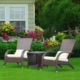 thumbnail image 4 of Patio Novagarden Wicker, Galvanized Metal Adirondack Chairs, Brown, Cream, 4 of 7