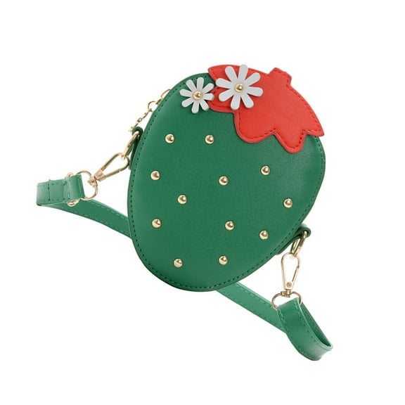 ibasenice 1Pack Kids Crossbody Bag Simple Metal Strawberry Shaped Handbag for Girls