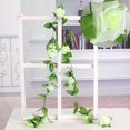 thumbnail image 3 of SPRING PARK 2.35m Artificial HydrangeaFlower Leaf Rattan Vine Silk Flower Hanging Rattan Wall Fake Garland DIY, 3 of 7