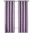 thumbnail image 5 of Royal Tradition 100% Blackout Curtain Panels Alana Jacquard Thermal Insulated (Set of 2 Panels)- 108x96 - Purple, 5 of 5