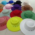 thumbnail image 3 of Sombrero de Fedora para hombre y mujer, sombrero de jazz con letras Rosas y rojas, cinta de diamantes de imitación, novedad de primavera, venta al por mayor, 3 of 3