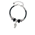 thumbnail image 2 of Delight Jewelry Silvertone Foot Wife Celtic Knot Leather Bead Bracelet, 7"+2" Extender, 2 of 4