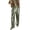 Army Green, variant on Womens Silk High Waist Casual Pants Flowy Wide Leg Trousers with Tapered Fit Comfortable Loungewear Full Length Army Green L