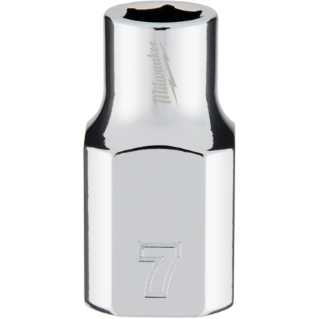 UPC: 0045242565818 | Milwaukee-45-34-9077 3/8 in. Drive 7mm Metric 6-Point Socket