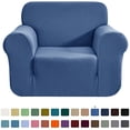 thumbnail image 1 of CHOK 2024 1-Piece Checks Stretch Sofa Cover Slipcover Couch Cover  Chair  Light Gray, 1 of 6