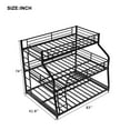 thumbnail image 7 of Metal Twin XL/Full XL/Queen Triple Bunk Beds Frame with Long and Short Ladder & Full-Length Guardrail, Space-Saving, No Box Spring Needed, Noise Free, 7 of 7